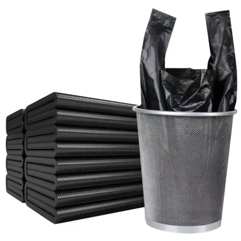 加大背心家用宿舍黑色中号0*01垃圾袋袋子手提式结实耐用加厚