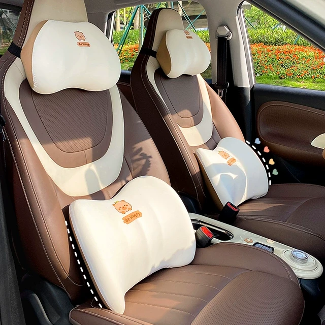 五菱缤果汽车头枕护颈枕车内装饰腰靠卡通记忆棉车载座椅靠枕女生