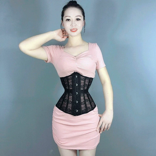 夏季宫廷法式薄款蕾丝收腰收腹收小肚子美体束腰带腰封塑身衣外穿