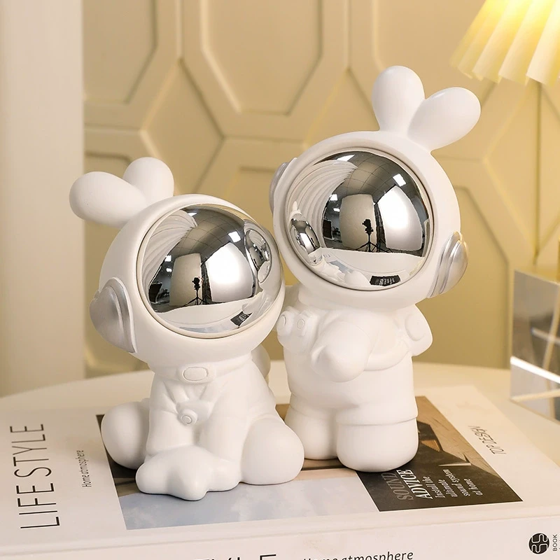 兔子摆件书柜书挡家居客厅酒柜装饰品治愈系小物件情人节情侣礼物