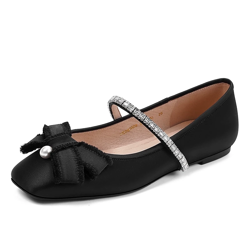 Harson/哈森2025秋季新款气质单鞋蝴蝶结玛丽珍鞋HS257903