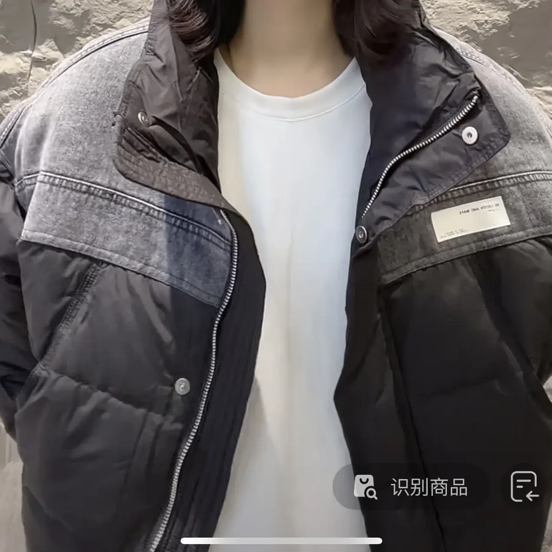 立领保暖防水一等品女拼接拉链落肩袖连帽