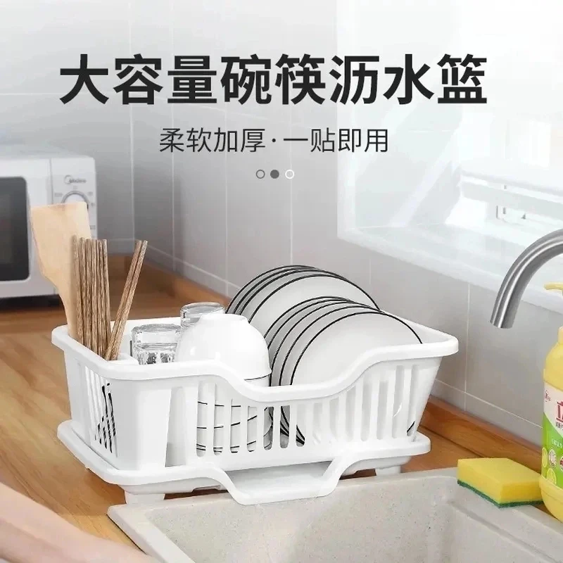 碗筷沥水架加厚收纳盒碗柜多功能家用厨房碗碟置物架子碗碟沥水架