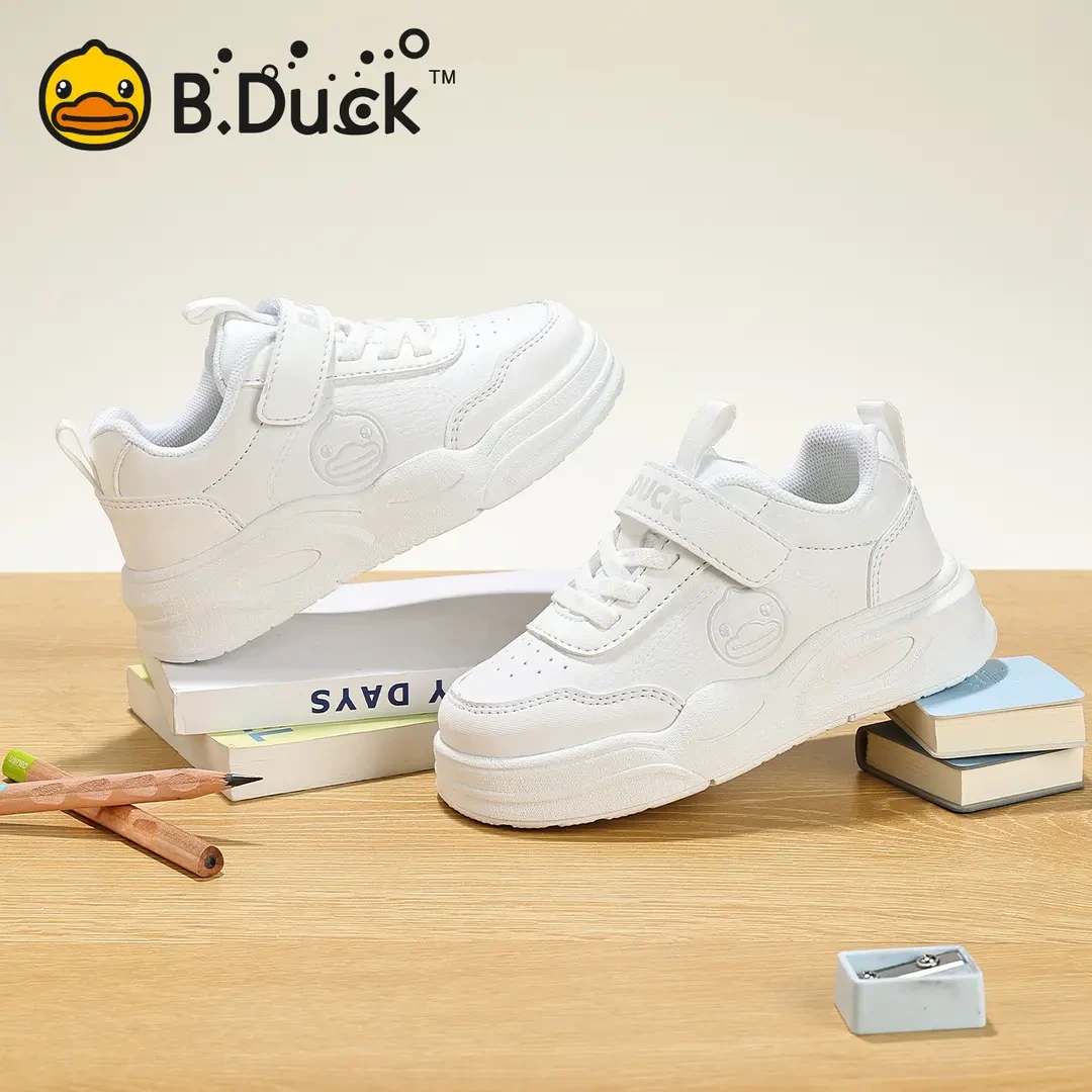 B.Duck小黄鸭童鞋小白鞋儿童运动鞋2025春季新款跑步鞋 B1686864