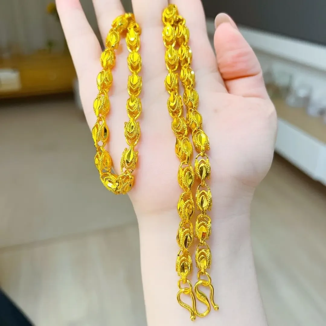 合金项链 合金项链 新款（凤眼项链）精美时尚百搭潮流霸气气质金色