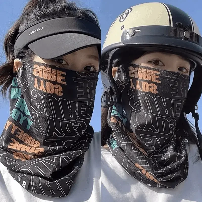 正宗冰丝防晒面纱男遮阳防晒面罩口罩护颈脖子脸罩夏钓鱼户外骑行