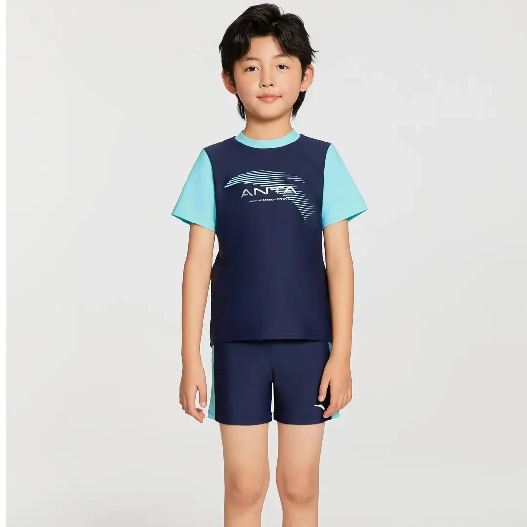 安踏儿童男童分体泳衣2025四季款运动训练防晒速干游泳泳衣泳裤潮