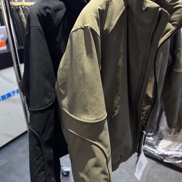 冬季新款工装风白鸭绒立领保暖羽绒服男户外御寒