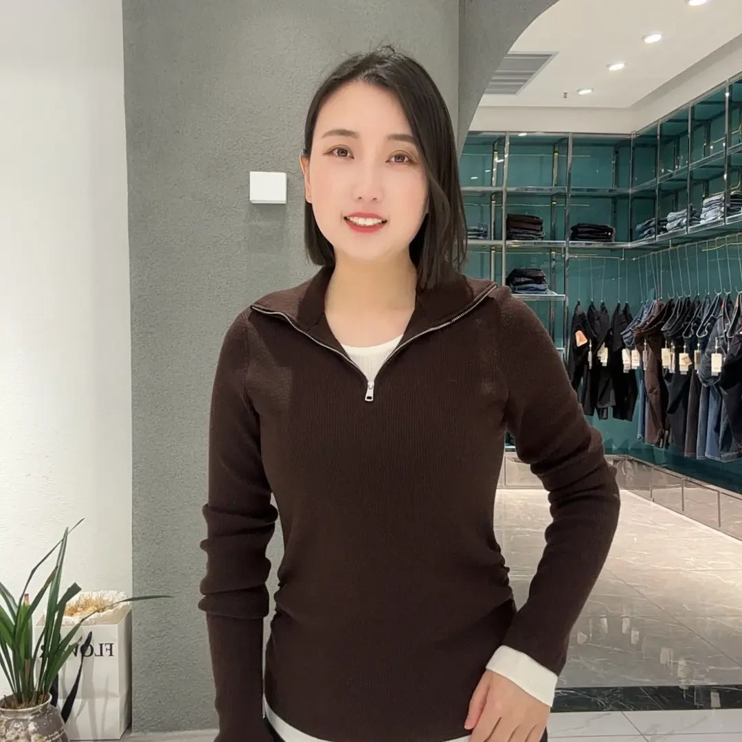 秋季翻领衬衫假两件针织毛针织衫