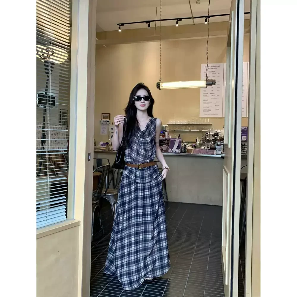 衣服女装2025新款套装高级感辣妹纯欲风吊带背心高腰显瘦半身长裙