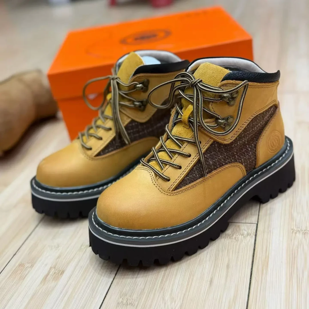 马丁鞋男女同款头层牛皮时尚耐磨百搭冬季工装风