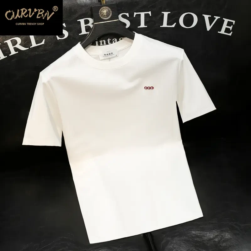 短袖T恤男士青年简约休闲时尚百搭高级感夏季新款复古透气爆热T恤