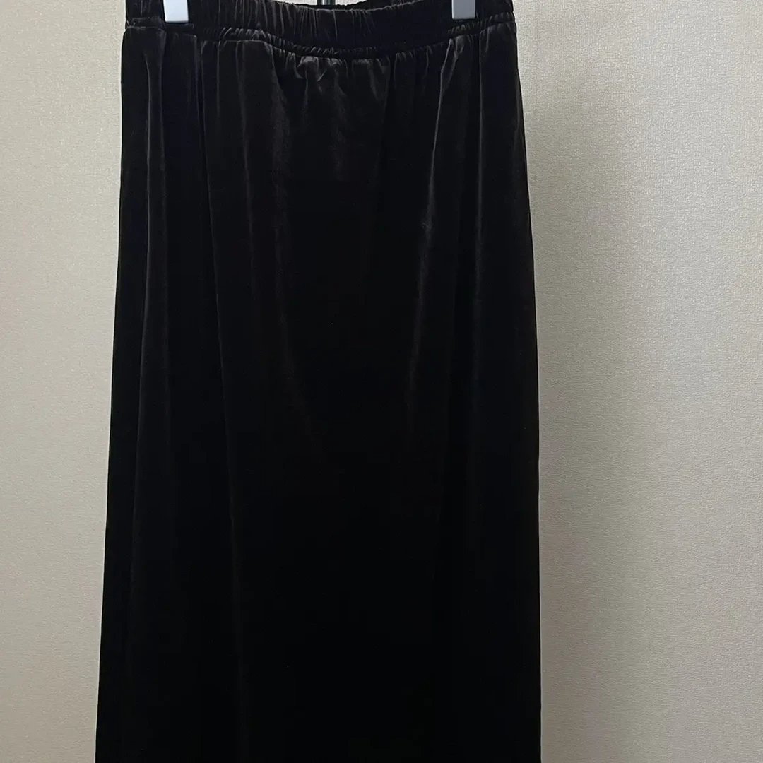 复古法式金丝绒高腰显瘦A字中长款半身裙春秋百搭