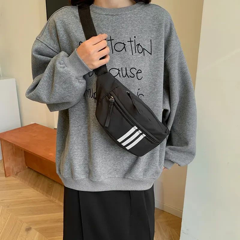 日系ins潮牌复古休闲男女胸包运动骑行斜挎包女士包包单肩包腰包