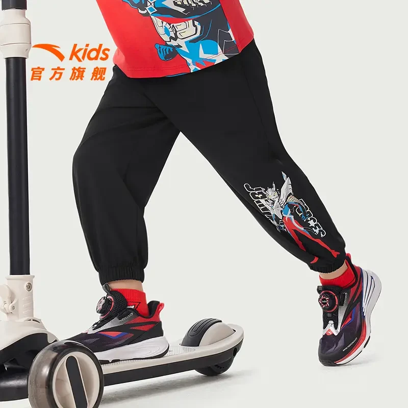 安踏儿童男小童运动长裤2025夏季新款透气亲肤儿童奥特曼运动裤子