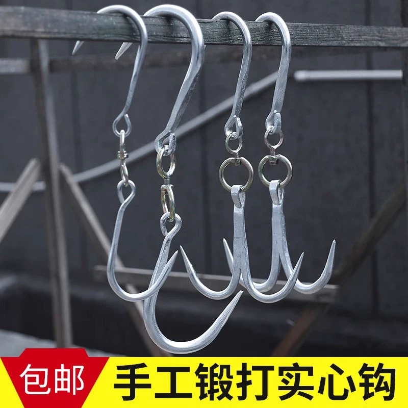 挂肉钩子不锈钢猪肉挂钩牛肉铁钩子杀猪勾子勾肉屠夫锻打吊钩304