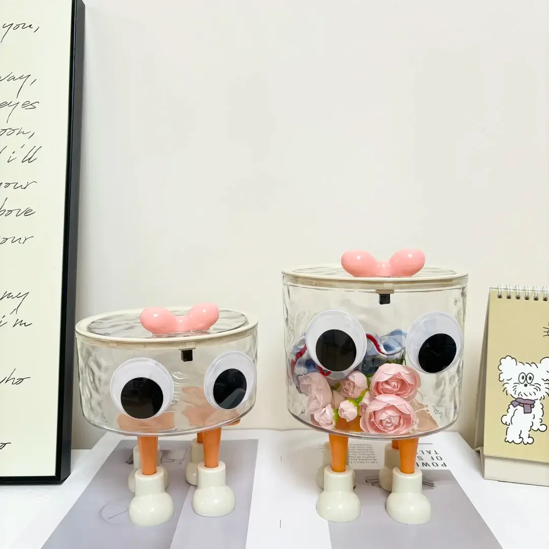 大容量收纳盒带盖防尘发饰皮筋头绳发卡发夹桌面整理盒桌面收纳桶