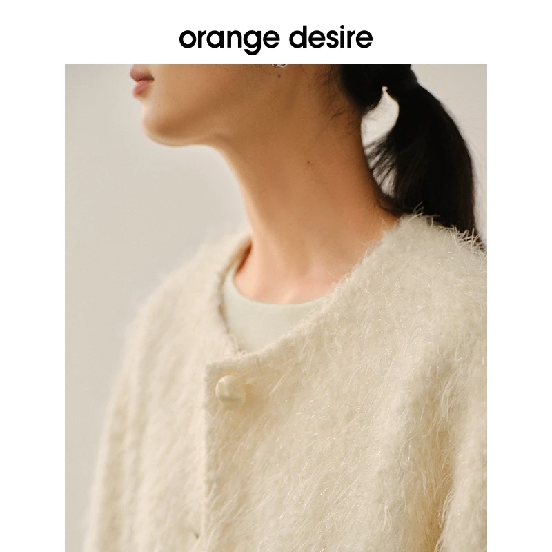 orange desire经典氛围感小香风短外套女圆领上衣OD2DSJF007