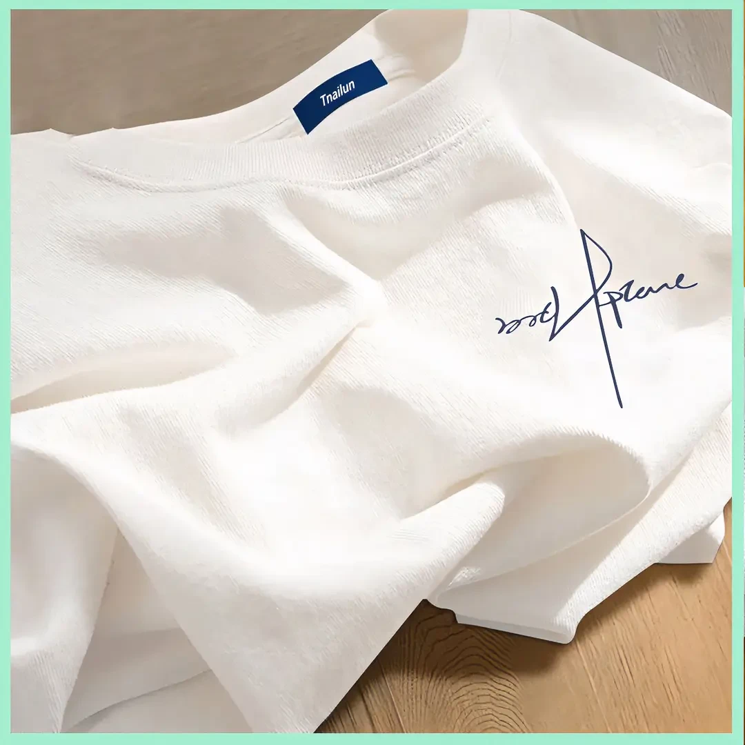 【清仓处理】2024男士短袖t恤男装大码纯白色半袖休闲美式短袖宽松T