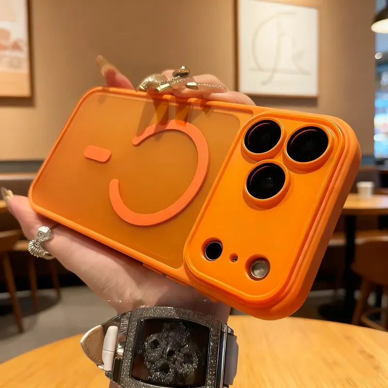 iPhone17手机壳磁吸磨砂适用苹果13/14/15/16promax防摔全包镜头