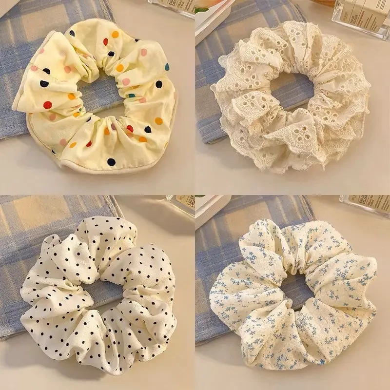 秋冬简约大肠发圈2025新款爆款可爱奶油甜妹发绳气质百搭头绳发饰