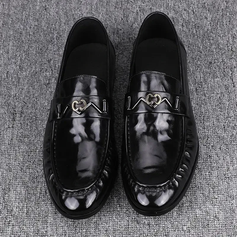 猎奇者男款百搭透气休闲男鞋真皮皮鞋软底商务鞋商务黑色男士皮鞋