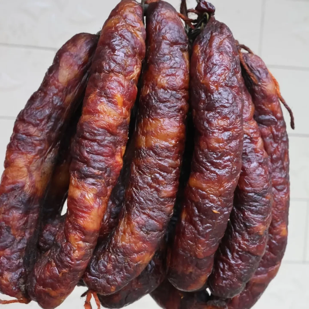 贵州农村柴火烟熏粮食土猪肉（麻辣味香肠）（一物一拍）