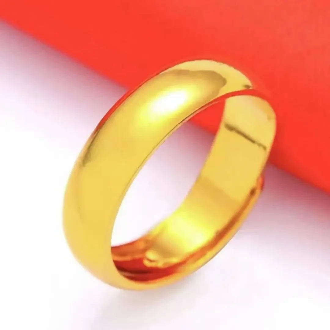 合金戒指 合金戒指 【孟加拉赤金】大小光面戒 2025新款 新款情侣时