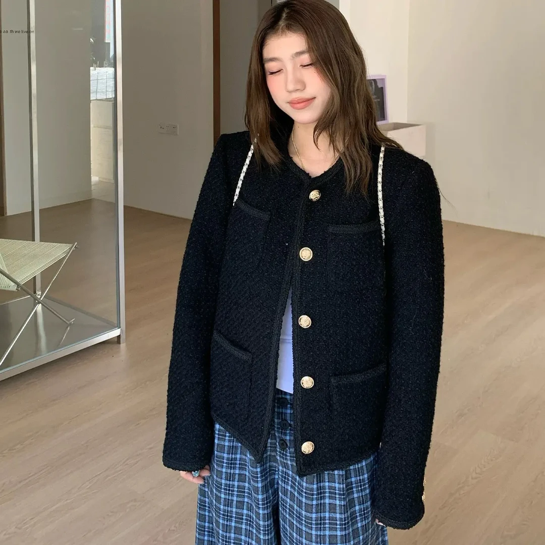 外套秋冬防风宽松女外套百搭气质长袖时尚复古