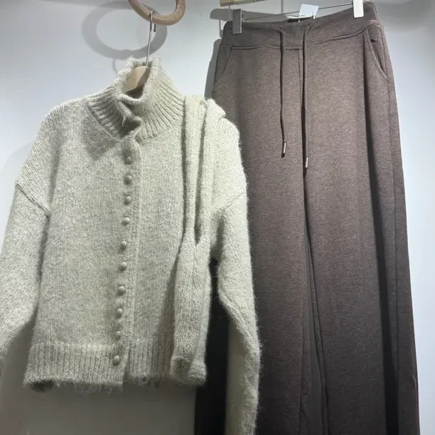 纯色保暖发热开衫款秋季毛衣见外包装百搭网红高领