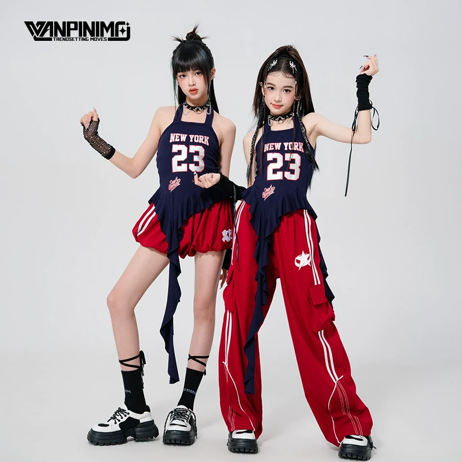 顽皮尼莫儿童爵士舞女童服装夏jazz少儿街舞甜酷风时髦潮酷演出服