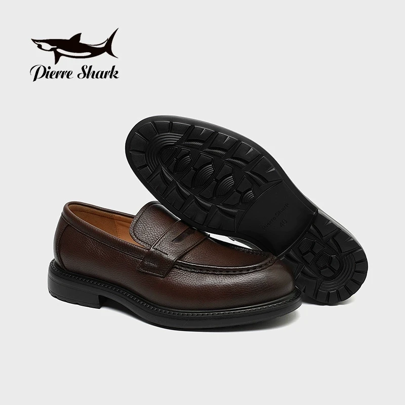 Pierre Shark/鲨鱼皮鞋新款男款爸爸男士品牌乐福鞋A492