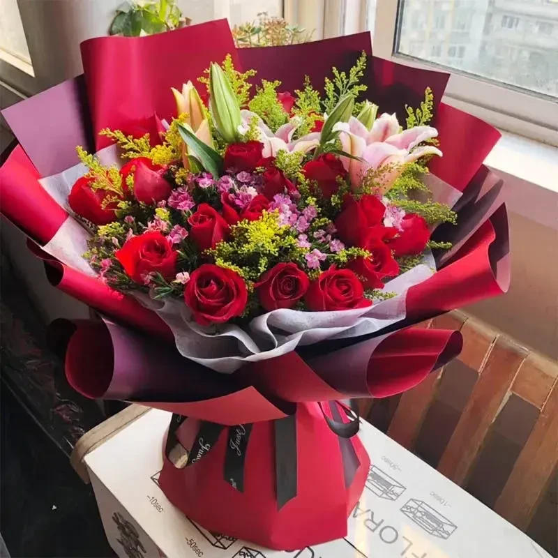 全国香水百合红玫瑰花束鲜花订购同城小时达鲜花直送同城附近花店