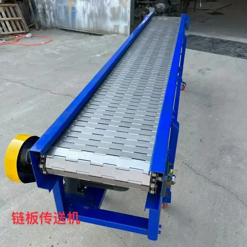 链板输送机流水线输送带机 不锈钢网链传送带卸货网带传送提升机