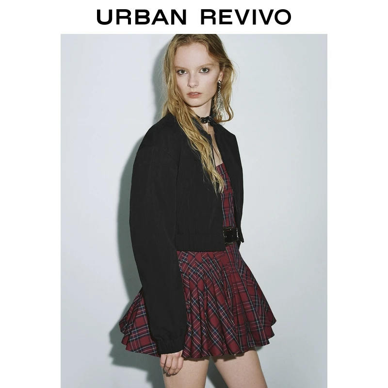 UR2025秋季新款女装休闲街头风拉链短款宽松外套UYY150003