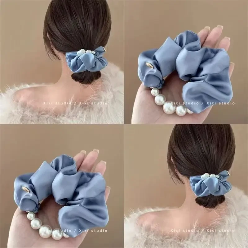 年度挚爱!温柔气质珍珠发圈!低马尾绳高级感发绳皮筋女盘发器发绳