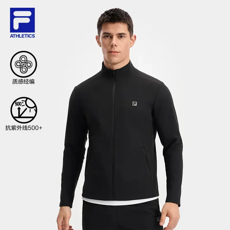 【防晒四面弹】Fila/斐乐男款长袖秋季新款立领运动外套秋冬穿搭