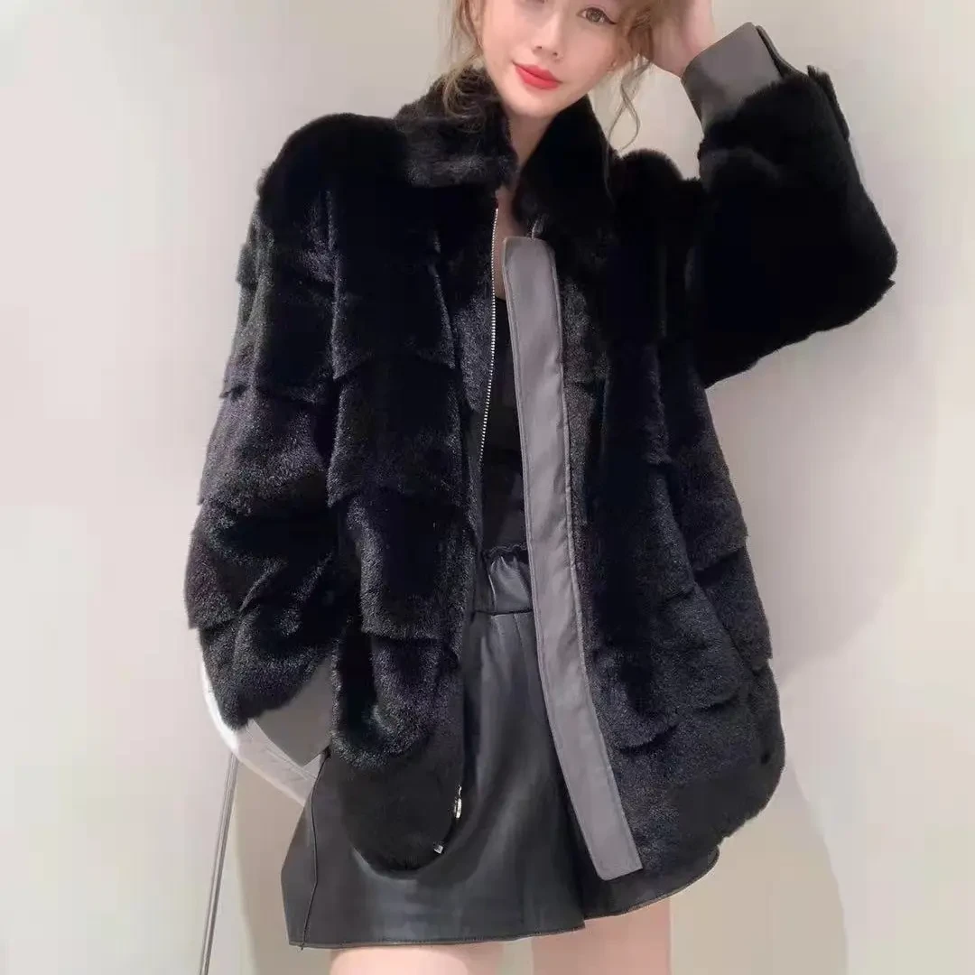 花花-8016/女装时尚外套秋冬设计师潮流轻奢短款丹麦