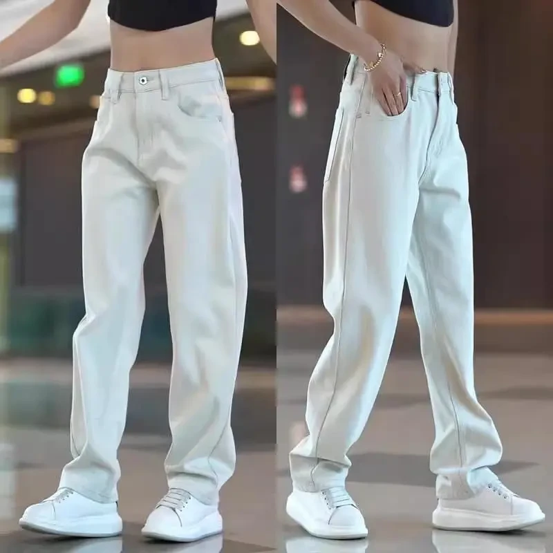 严选秋季新款显瘦休闲牛仔裤男士男款潮牌休闲裤高级感直筒裤