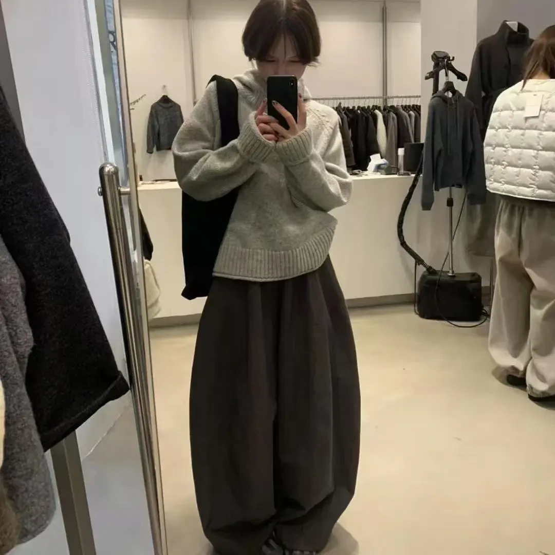 极简韩国连帽毛衣