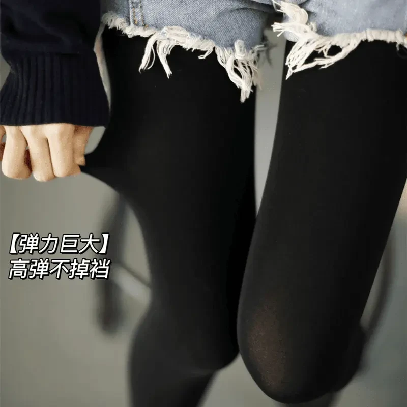 厚黑美学连裤袜jk秋冬款女显瘦美腿80D丝袜天鹅绒白色日系打底袜