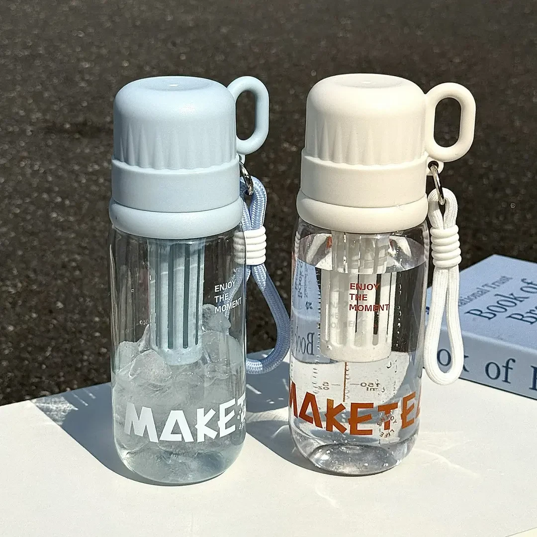 高颜值女生简约水杯2025春夏学生校园小众不撞款儿童三饮塑料杯g