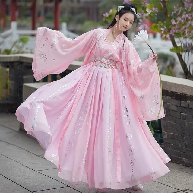 红云鹤广袖齐腰襦裙超仙大摆飘逸女学生汉服日常中国风春夏套装新