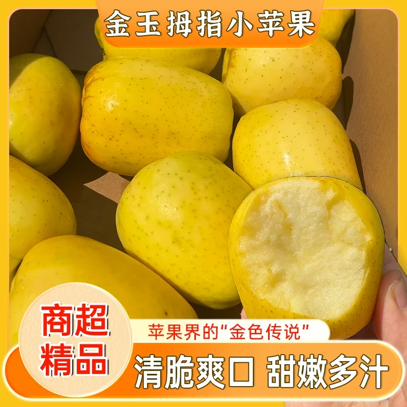 【顺丰】云南高原金玉拇指小苹果新鲜采摘维纳斯脆甜多汁水果2.8斤
