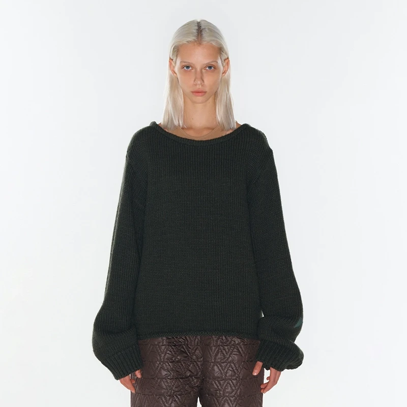 nound买手店OpenYy设计师品牌秋冬23新款YY米色针织衫毛衣女