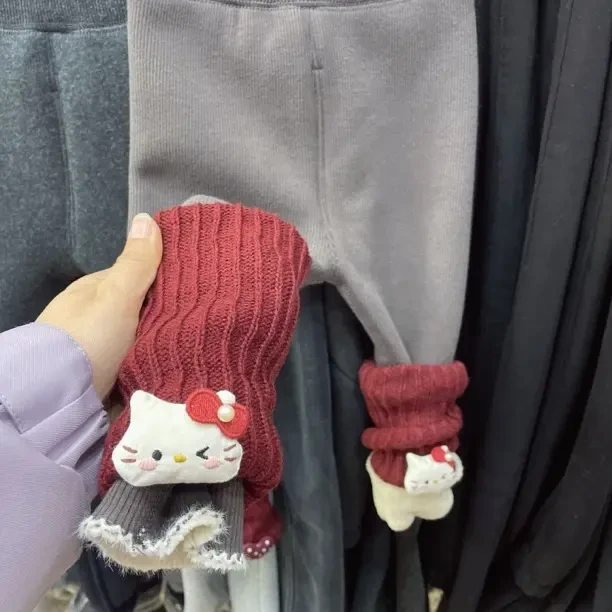 加厚针织加绒女童冬季保暖百搭打底裤