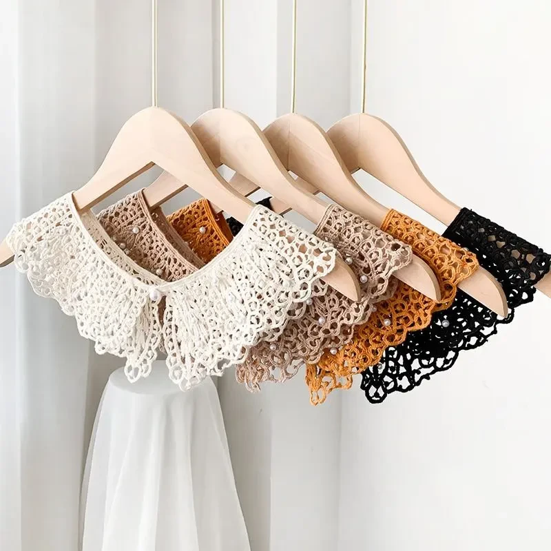 【网红爆款】四季可用韩版洋气花边珍珠蕾丝假领时尚百搭有气质熠耀