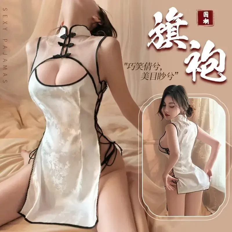 古风内衣性感睡衣复古旗袍诱惑套装制服2025爆款战袍