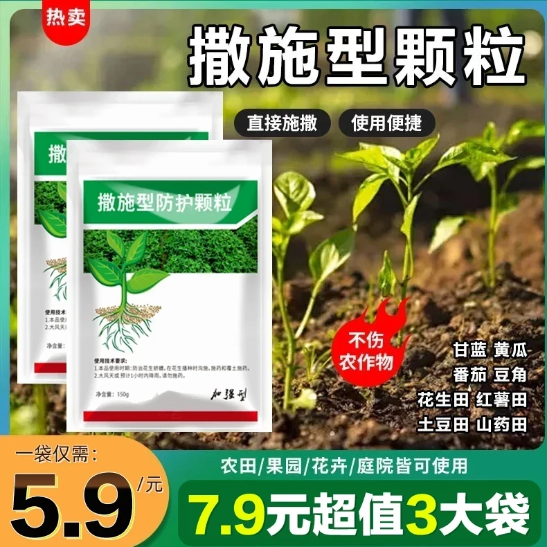 【加强型】撒施型防护颗粒瓜果蔬菜农用作物肥小黑飞菜青虫害虫专用