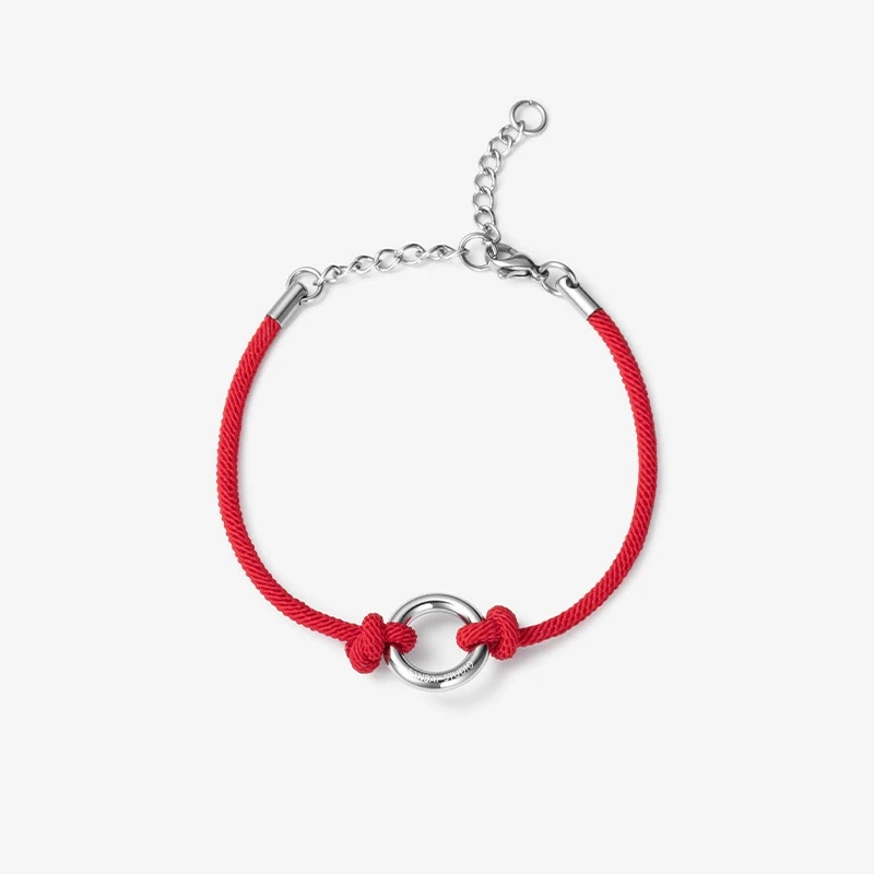 钛钢锦纶手链 SANBAI 叁佰金属平安扣手链